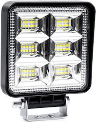AMiO LED Headlight Universal 9-36V 144W 11cm with White Lighting 1pcs