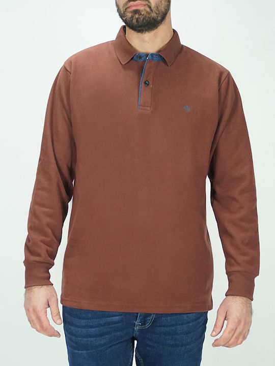 Everbest Polo Short Sleeve Blouse Brown