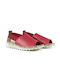 Leder Flache Sandalen für Damen Anatomisch Flatforms in Burgundisch Farbe