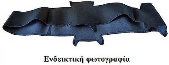 Simoni Racing Κάλυμμα Τιμονιού Αυτοκινήτου Ραφτό από Δερματίνη Μαύρο με Μαύρη Ραφή