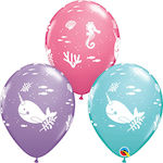 Set of 5 Balloons Latex Multicolour