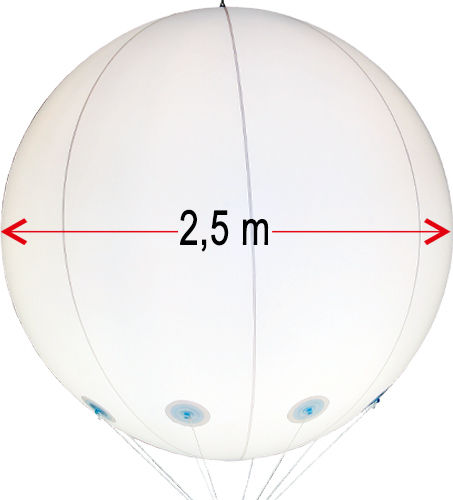 Balon Bubble Jumbo Rotund Alb cu LED 250buc