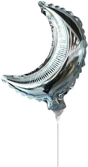 Luftballon Folie Mond Silber Mini Shape 25cm