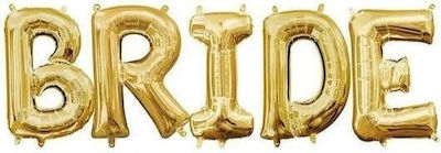 Set of 5 Balloons Foil Gold Marriage Letters 40cm