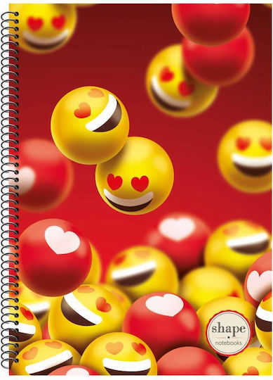Shape Notebooks Σπιράλ Τετράδιο Ριγέ Β5 (Διάφορα Σχέδια/Χρώματα)