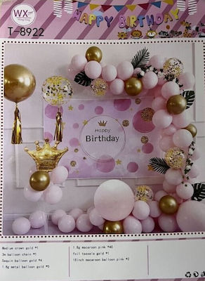 Set of 54 Balloons Pink Birthday-Celebration