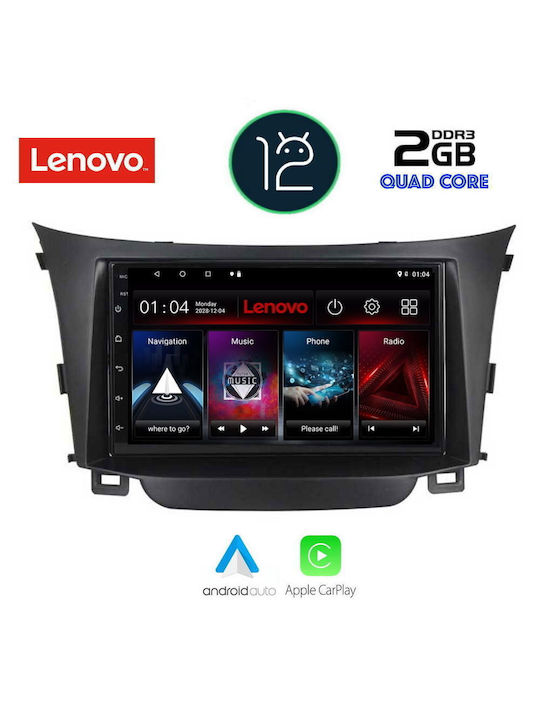 Lenovo Sistem Audio Auto pentru Hyundai i30 2012-2017 (WiFi/GPS/Apple-Carplay) cu Ecran Tactil 9"