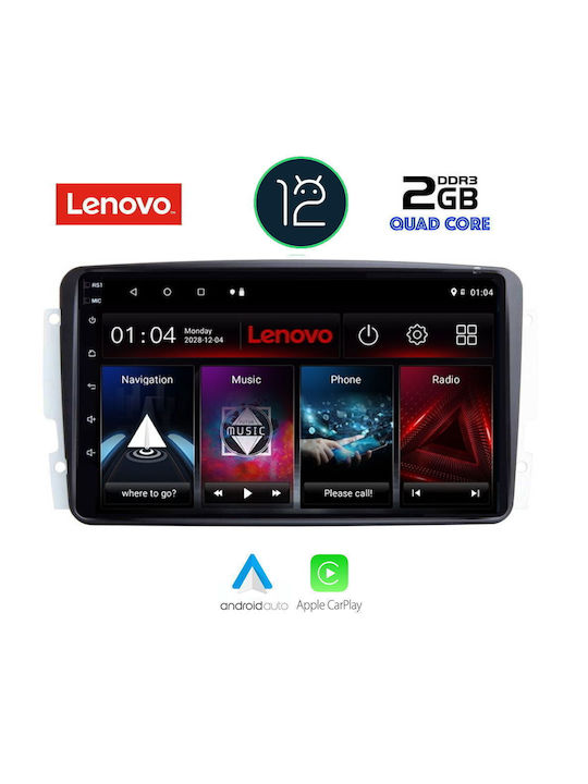 Lenovo Sistem Audio Auto pentru Mercedes-Benz Clasa CLK 2000-2004 (WiFi/GPS/Apple-Carplay) cu Ecran Tactil 9"