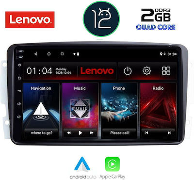 Lenovo Sistem Audio Auto pentru Mercedes-Benz Clasa CLK 2000-2004 (WiFi/GPS/Apple-Carplay) cu Ecran Tactil 9"