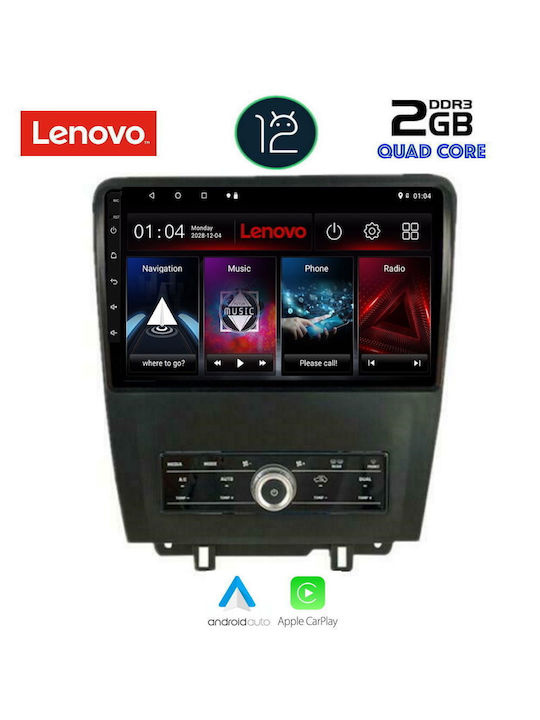 Lenovo Sistem Audio Auto pentru Ford Mustang 2010-2015 (Bluetooth/USB/AUX/WiFi/GPS/Apple-Carplay) cu Ecran Tactil 9"