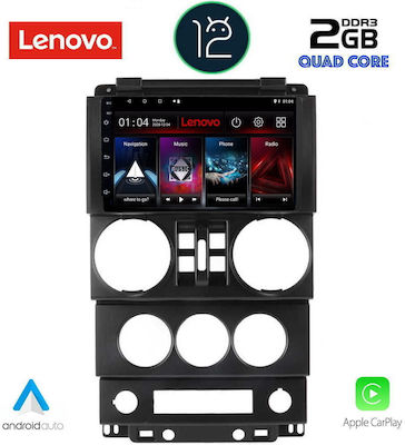 Lenovo Car-Audiosystem für Jeep Wrangler 2006-2011 (Bluetooth/USB/AUX/WiFi/GPS/Apple-Carplay) mit Touchscreen 9"