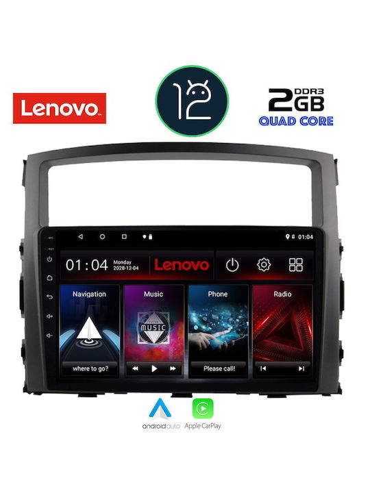 Lenovo Sistem Audio Auto pentru Mitsubishi Pajero 2006-2013 (Bluetooth/USB/AUX/WiFi/GPS/Apple-Carplay) cu Ecran Tactil 9"