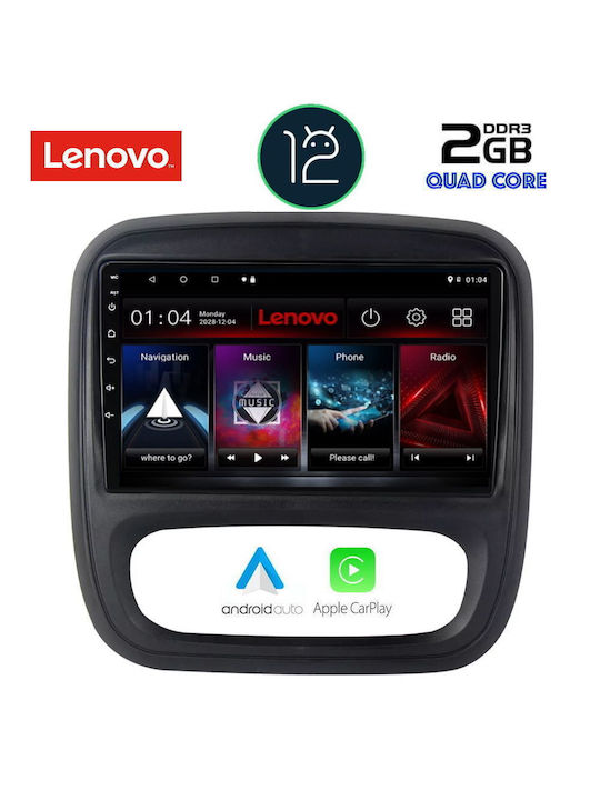 Lenovo Car Audio System for Opel Vivaro Renault Trafic Nissan NV300 2014> (Bluetooth/USB/AUX/WiFi/GPS/Apple-Carplay) with Touch Screen 9"