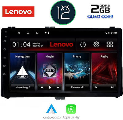 Lenovo Car-Audiosystem für Toyota Auris / Korolla 2017-2019 (Bluetooth/USB/AUX/WiFi/GPS/Apple-Carplay) mit Touchscreen 9"