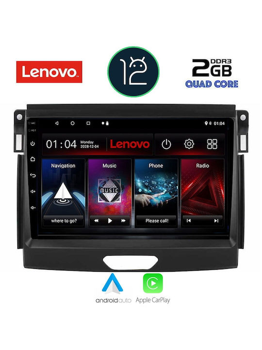 Lenovo Car-Audiosystem für Ford Ranger 2018> (Bluetooth/USB/AUX/WiFi/GPS/Apple-Carplay) mit Touchscreen 9"