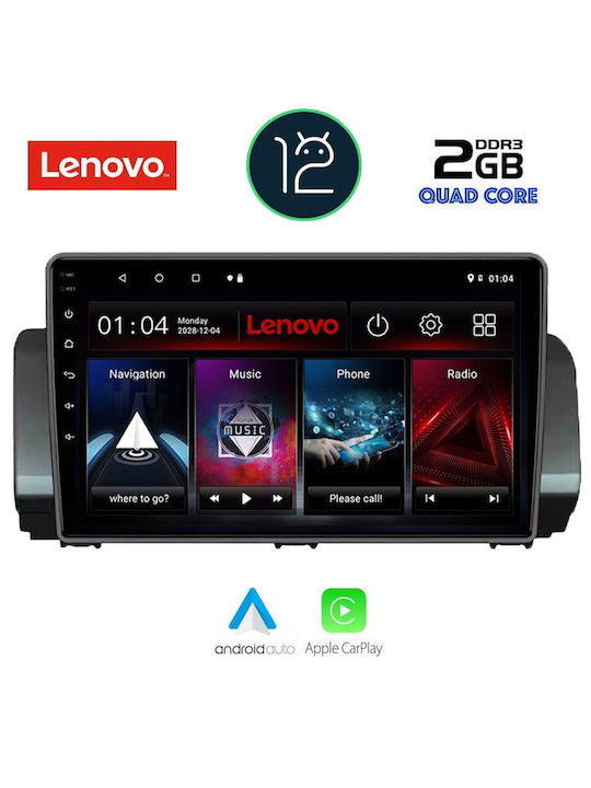 Lenovo Sistem Audio Auto pentru Renault Magazin online Logan Dacia Magazin online Logan / Magazin online Sandero 2020> (Bluetooth/USB/AUX/WiFi/GPS/Apple-Carplay) cu Ecran Tactil 9"