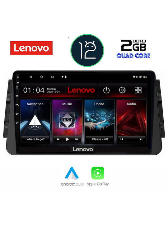 Lenovo Sistem Audio Auto pentru Nissan Micra 2017> (Bluetooth/USB/AUX/WiFi/GPS/Apple-Carplay) cu Ecran Tactil 9"