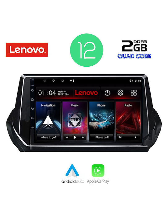 Lenovo Ηχοσύστημα Αυτοκινήτου για Peugeot 208 / 2008 (Bluetooth/USB/AUX/GPS) με Οθόνη Αφής 9"