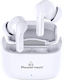 Powertech PT-1052 In-ear Bluetooth Handsfree Ακουστικά με Αντοχή στον Ιδρώτα και Θήκη Φόρτισης Λευκά