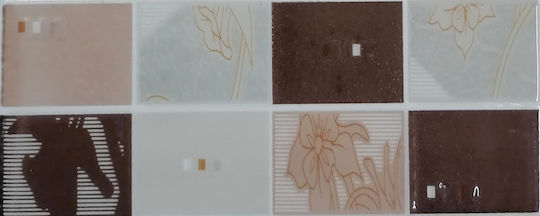 Wall Interior Gloss Ceramic Tile 20x8cm White