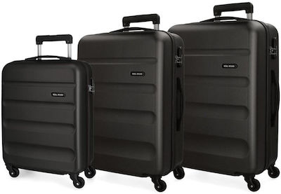 Roll Road Flex Set of Suitcases Black