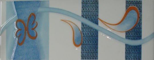 Wall Interior Gloss Ceramic Tile 20x8cm Blue