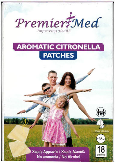 PremierMed Aromatic Citronella Insect & Pest Repellents Stickers Suitable for Children 18 Pieces