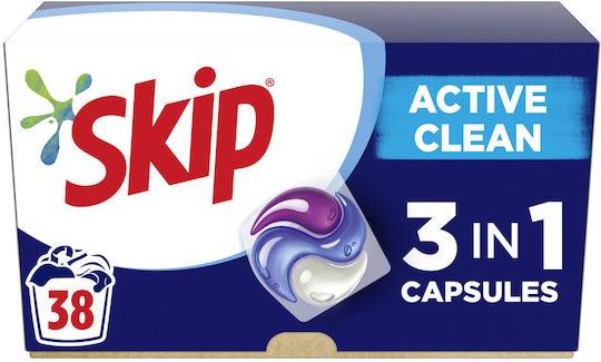 Skip Active Clean Laundry Detergent (38 Capsules)