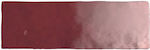 Equipe Ceramicas Kitchen Wall / Bathroom Gloss Ceramic Tile 20x6.5cm Red