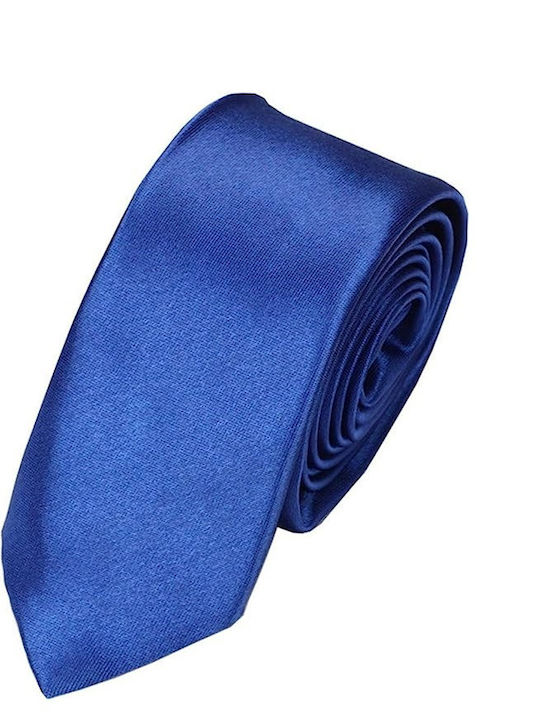 Synthetic Men's Tie Monochrome Navy Blue