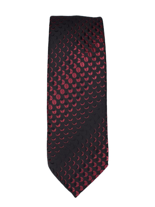 Mezzo Uomo Herren Krawatte Monochrom in Burgundisch Farbe