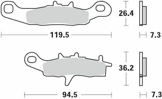Moto Master Motorcycle Brake Pads for Kawasaki KX