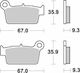 Moto Master Motorcycle Brake Pads for Yamaha YZ 250