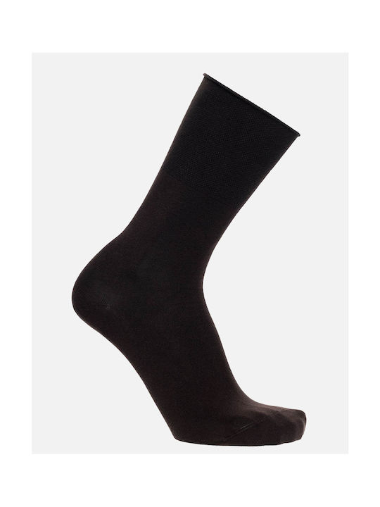 Ulisse Men's Solid Color Socks Brown