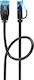 Powertech U/UTP Cat.6a (Gigabit) Мрежов Кабел Ethernet 0.5м Черен