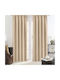 Lino Home Curtain with Pencil Pleat Basko Taupe 150x240cm