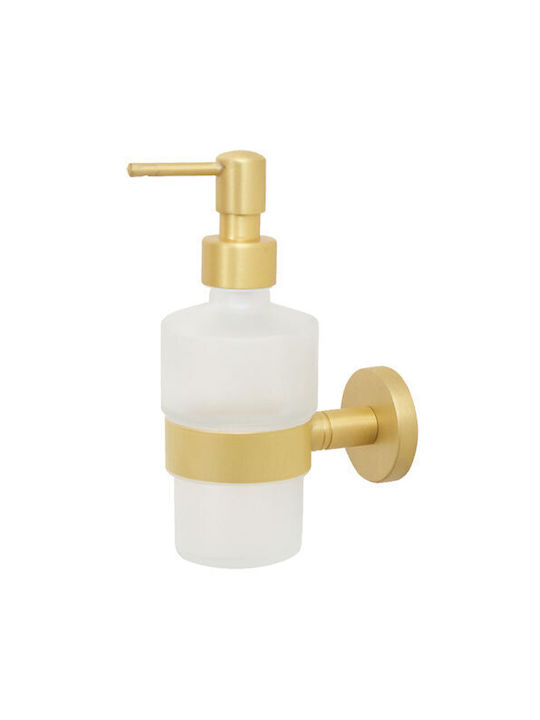 LARSD Emily - Wall-mounted Glass Soft Brass Liquid Soap Dispenser