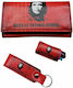 Dino Rossi Tobacco Pouch With Magnetic Clasp 16x9cm Red