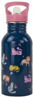 Yoko Bottle Thermos Stainless Steel 500ml Blue with Straw