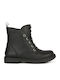 J ECLAIR Leather Kids Boots with Zipper Black