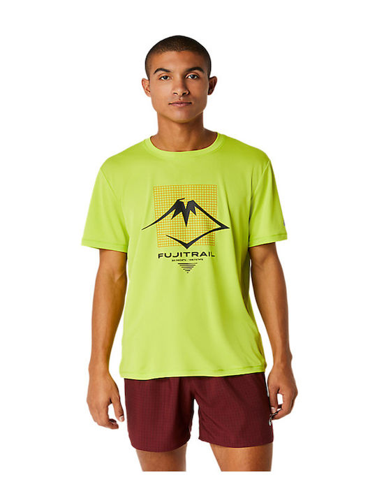 ASICS T-shirt Bărbătesc cu Mânecă Scurtă Verde