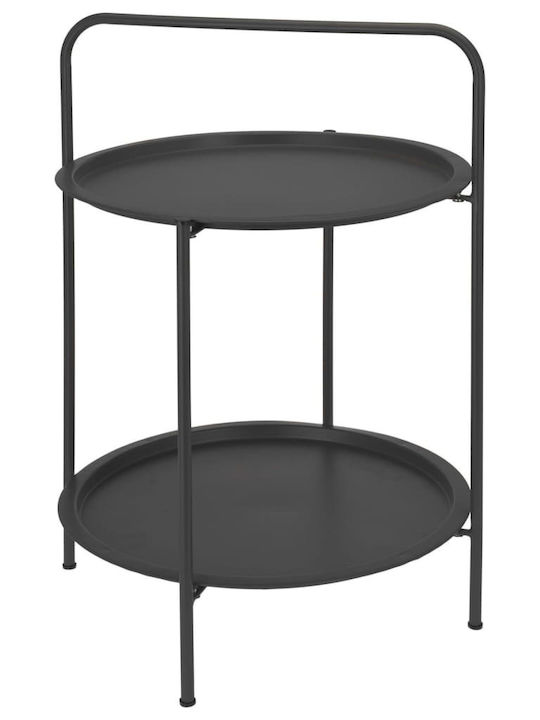 Metal Masa Masa de lounge pentru spații exterioare mici Gri 50x50x66buc