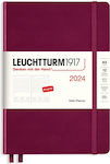 Leuchtturm1917 Zilnic Agenda Roșu 2024 Port roșu