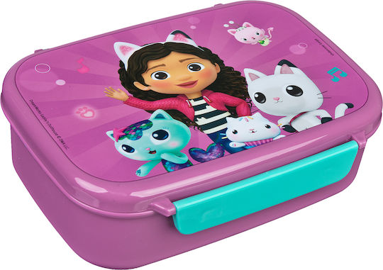Scooli Gabby's Dollhouse Πλαστικό Παιδικό Δοχείο Φαγητού Ροζ 18 x 13.5 x 6εκ.
