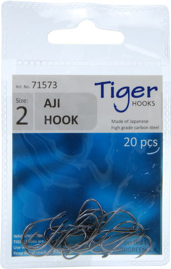 Unigreen Aji Hook Black Nickeled Angelhaken-Set 20Stück No3