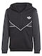 Kids Sweatshirt with Hood and Pockets Black Adicolor
