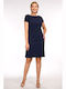 BelleFille Summer Mini Dress Navy Blue