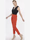 Damen Stoff Hose Rot