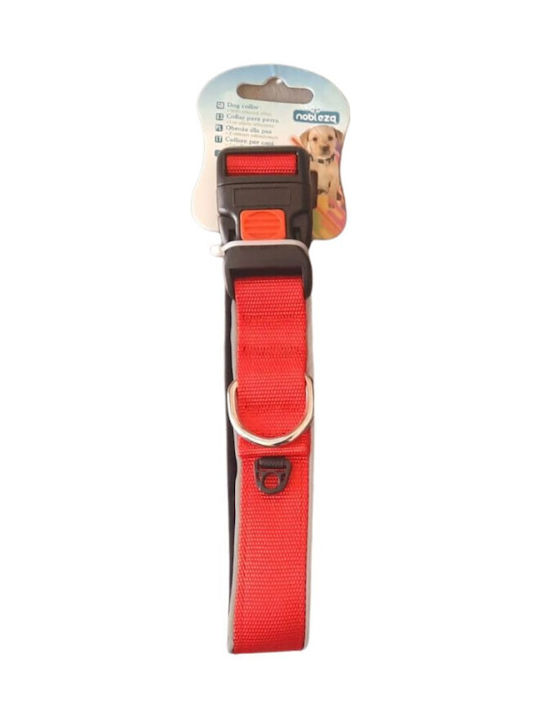 Nobleza Dog Collar in Red color Large 30mm x 50 - 58cm