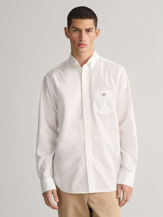 Gant Long-sleeved Cotton Shirt White